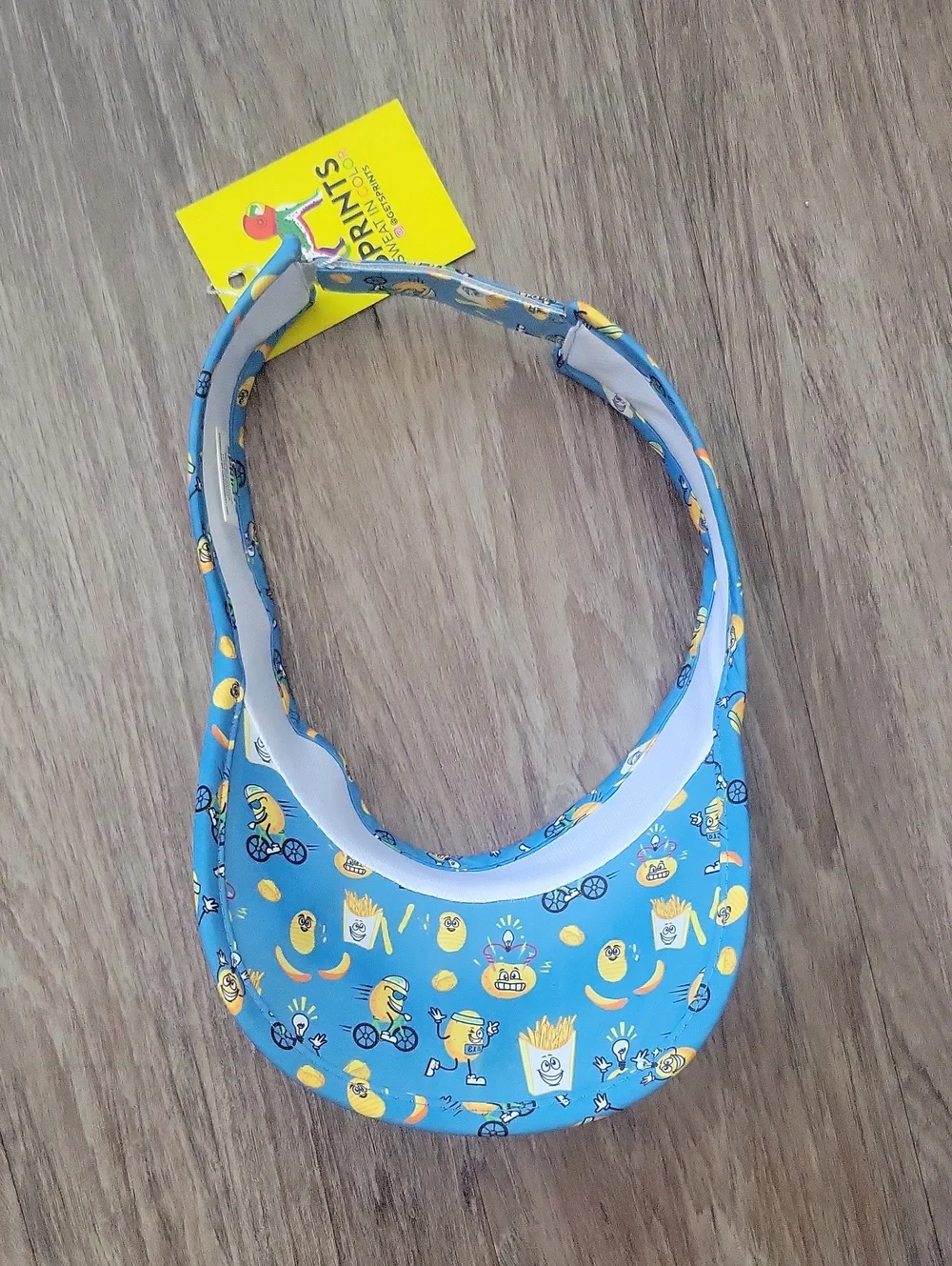 NWT Sprints Visor Potatoes French Fries Unisex One Size Kitsch Summer Athletic